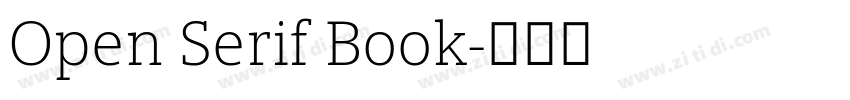 Open Serif Book字体转换